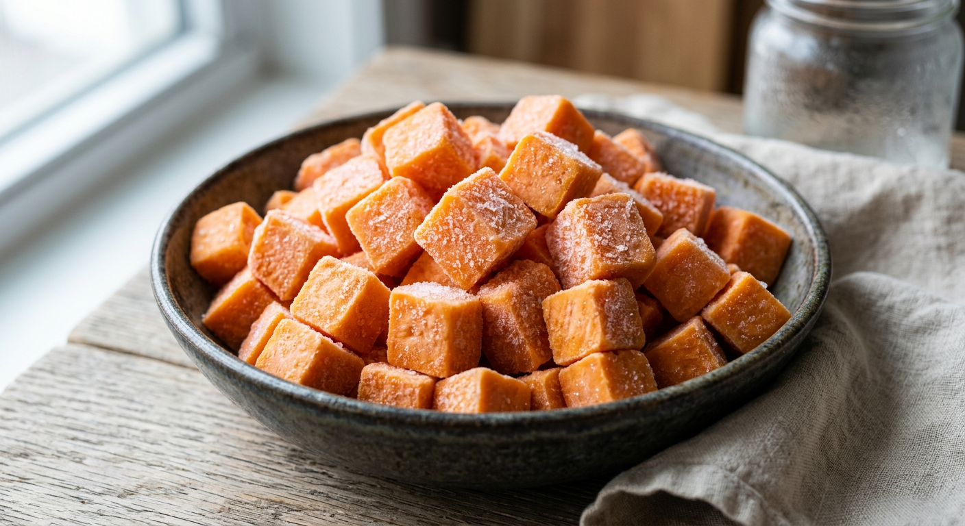 IQF Sweet Potato Cubes — Diced 10 × 10mm
